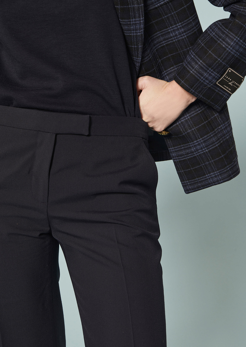 Peter темно-синие брюки из шерсти Peter темно-синие брюки из шерсти