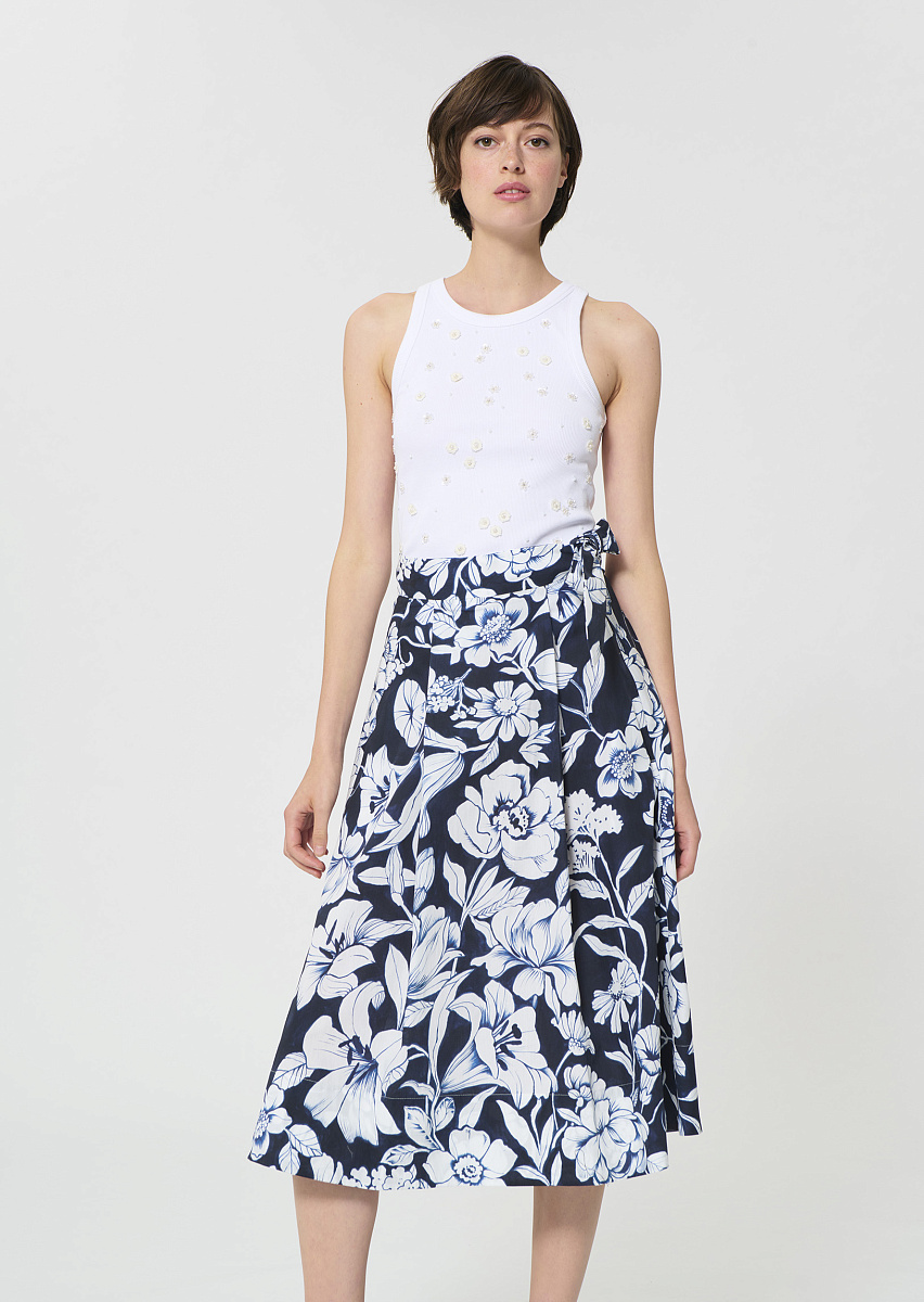 Tash белый топ из хлопка с вышивкой