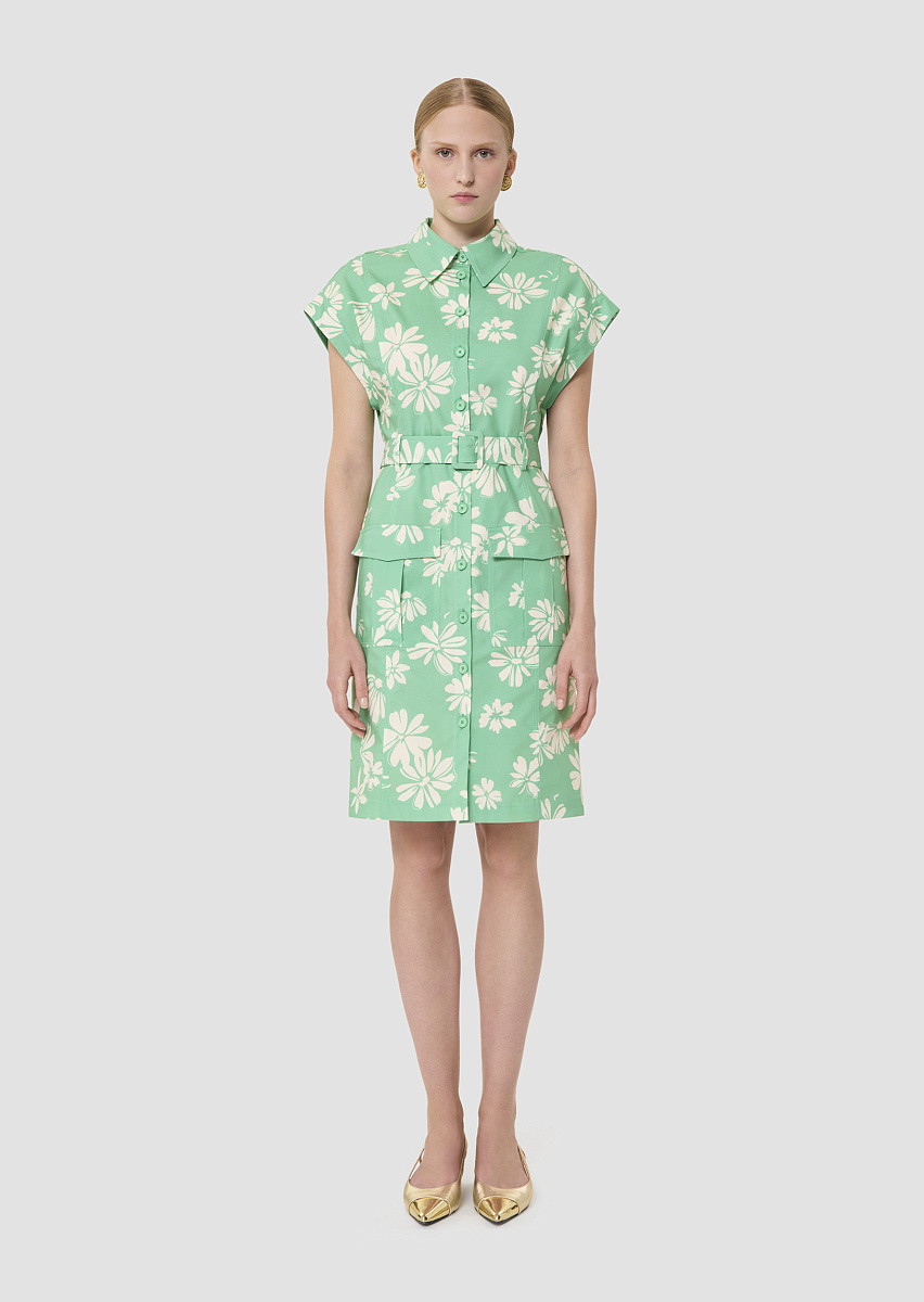 Зеленое платье Rajah с цветочным принтом