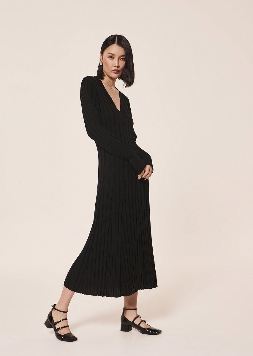 Ryoka черное платье из шерсти мериноса Ryoka черное платье из шерсти мериноса