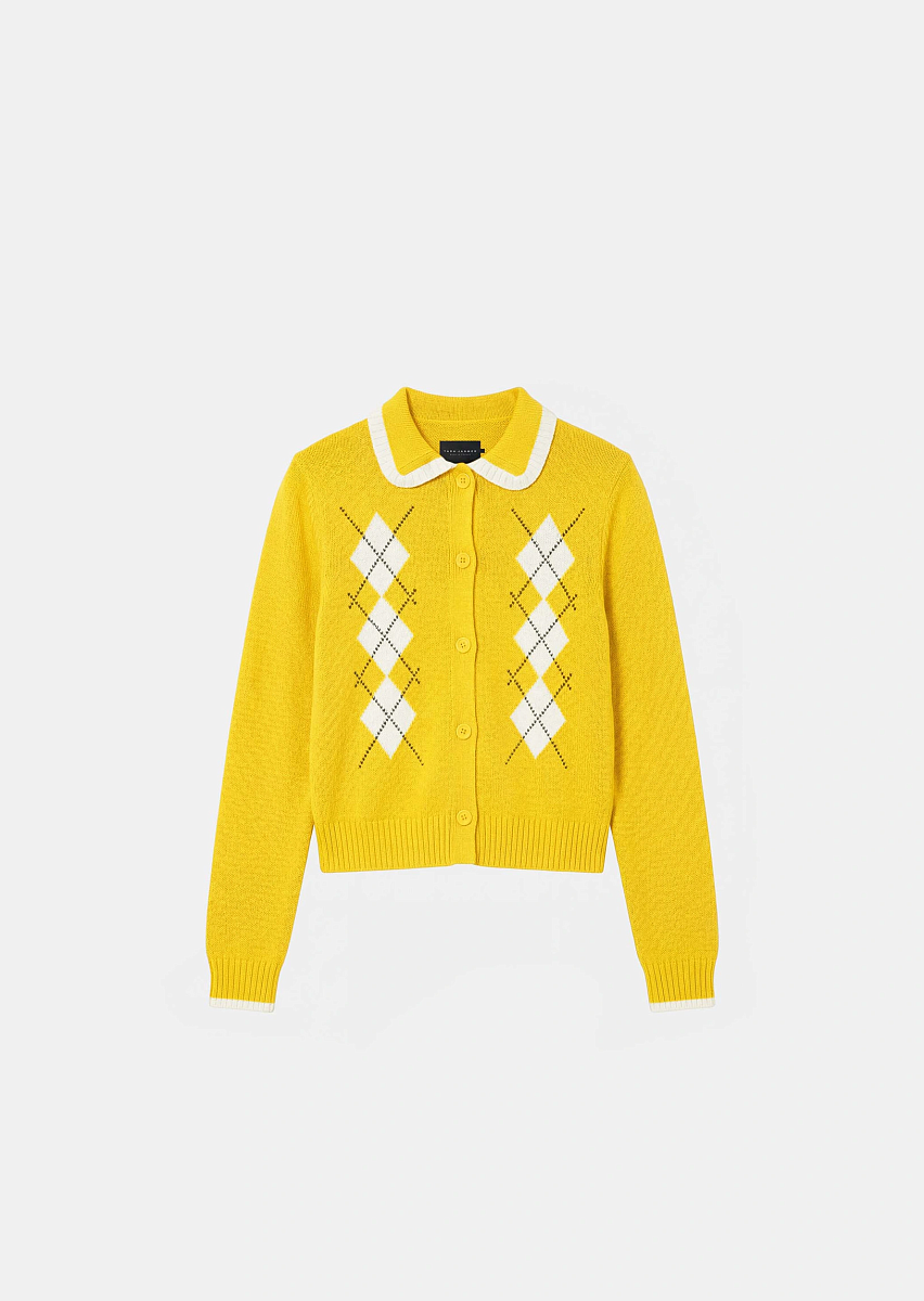 Giulian желтый кардиган из хлопка