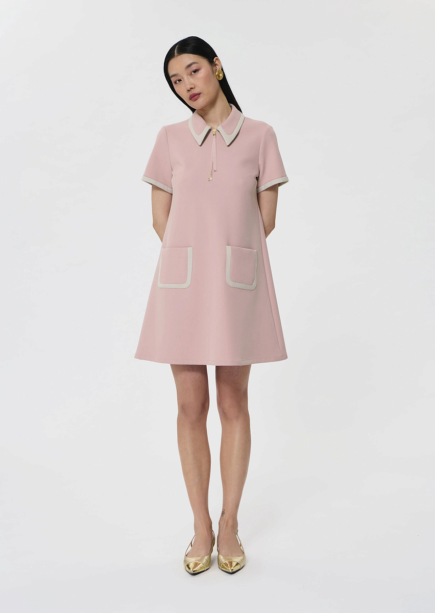 Rubina розовое платье из двойной ткани