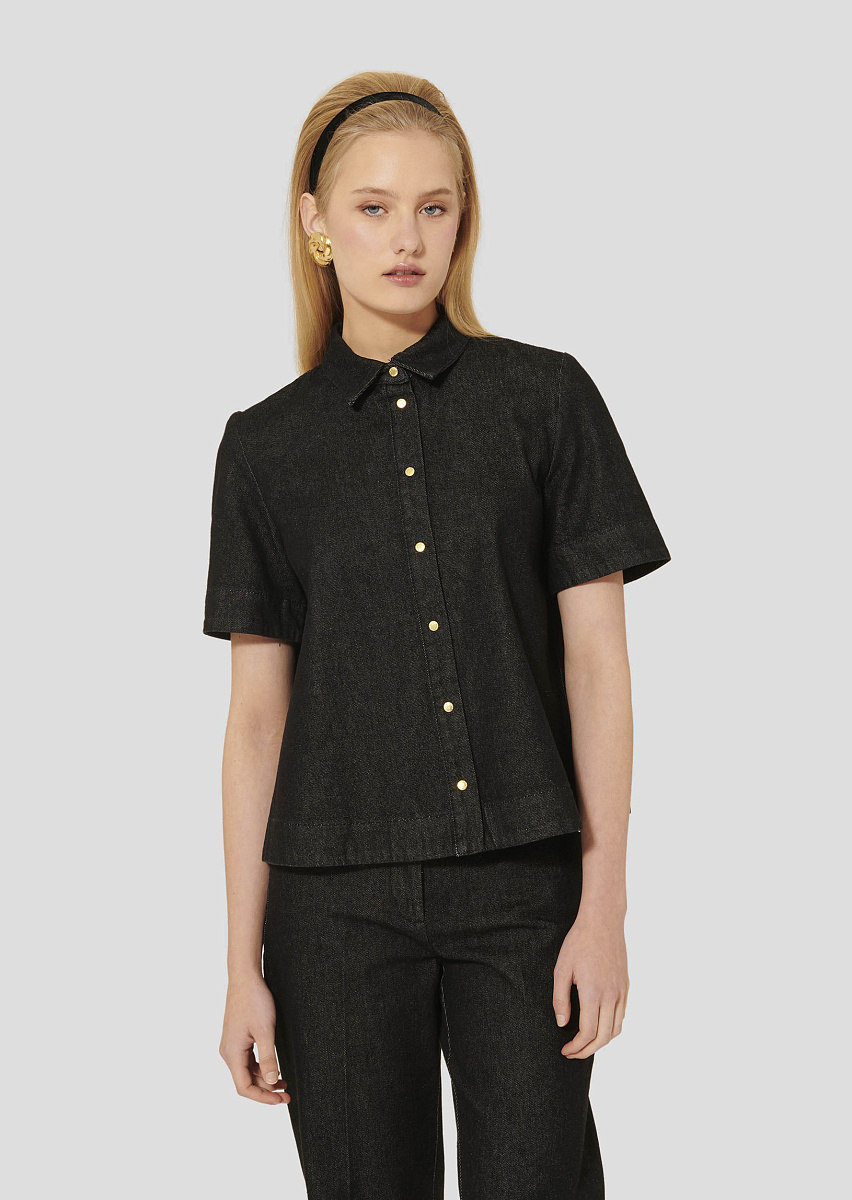 Camilia черная рубашка из денима
