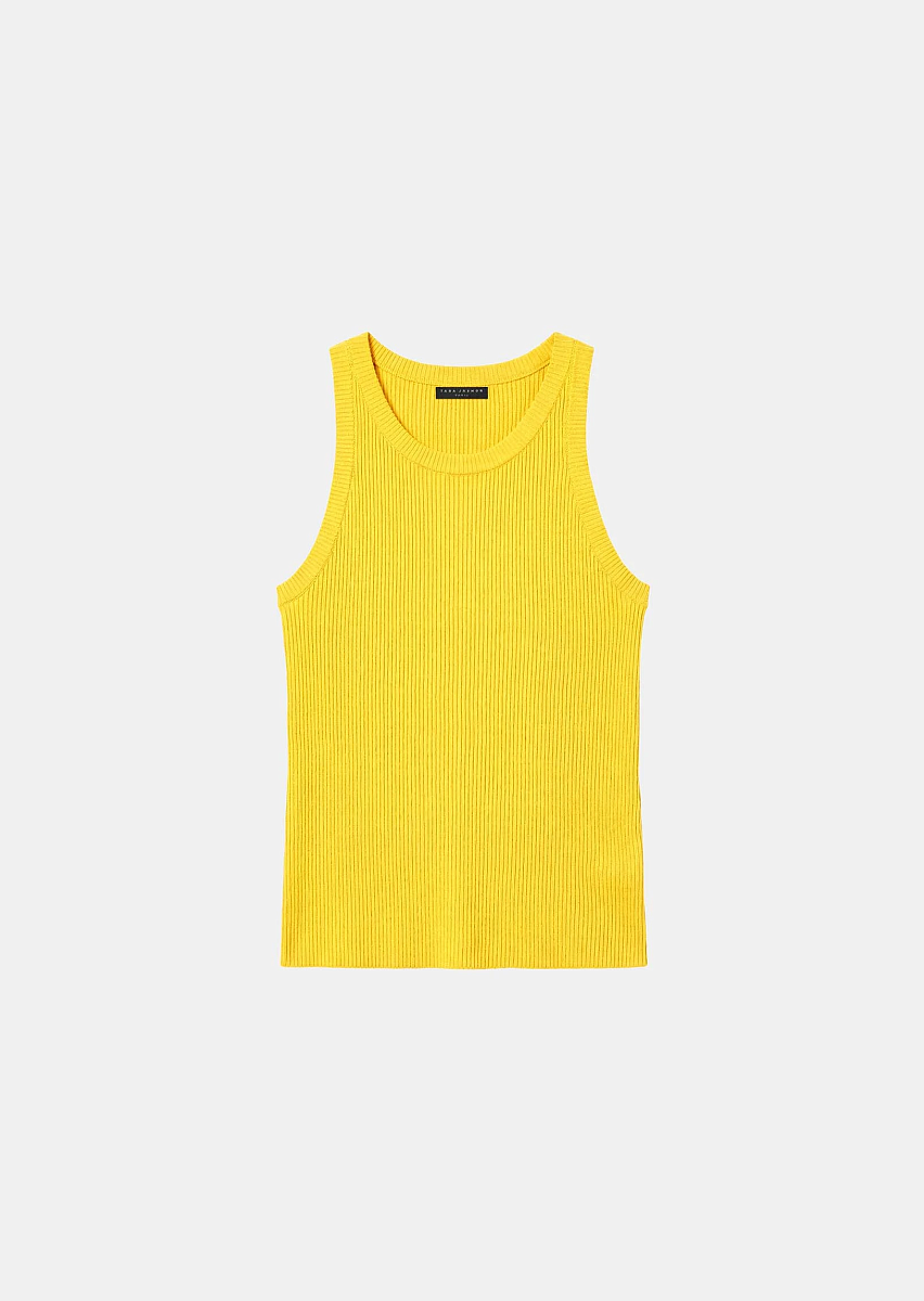 Trish желтый топ из трикотажа в рубчик