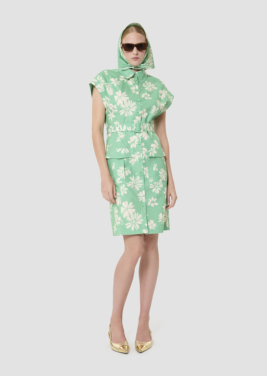 Зеленое платье Rajah с цветочным принтом