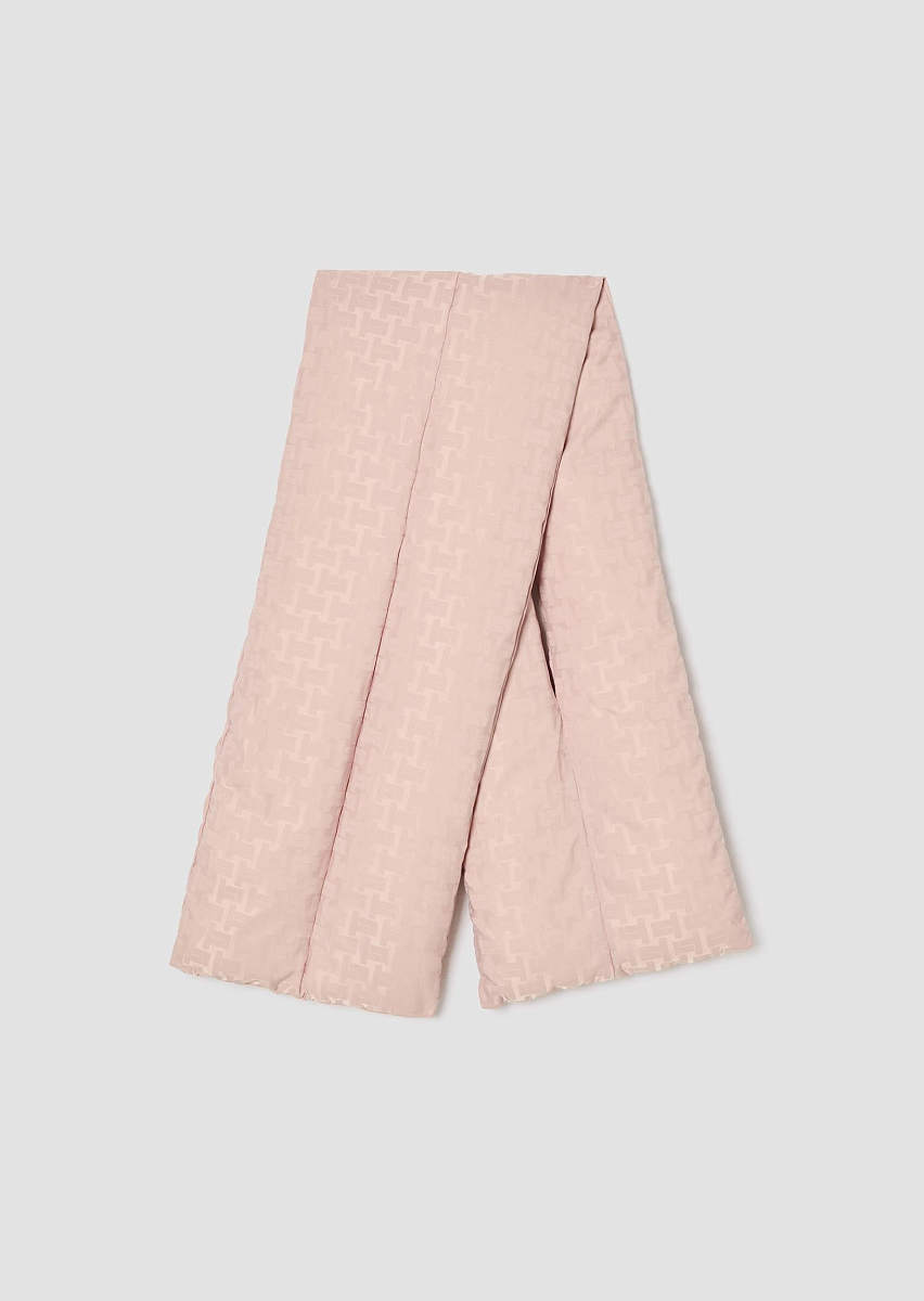 Daria пудрово-розовый дутый шарф-пуховик