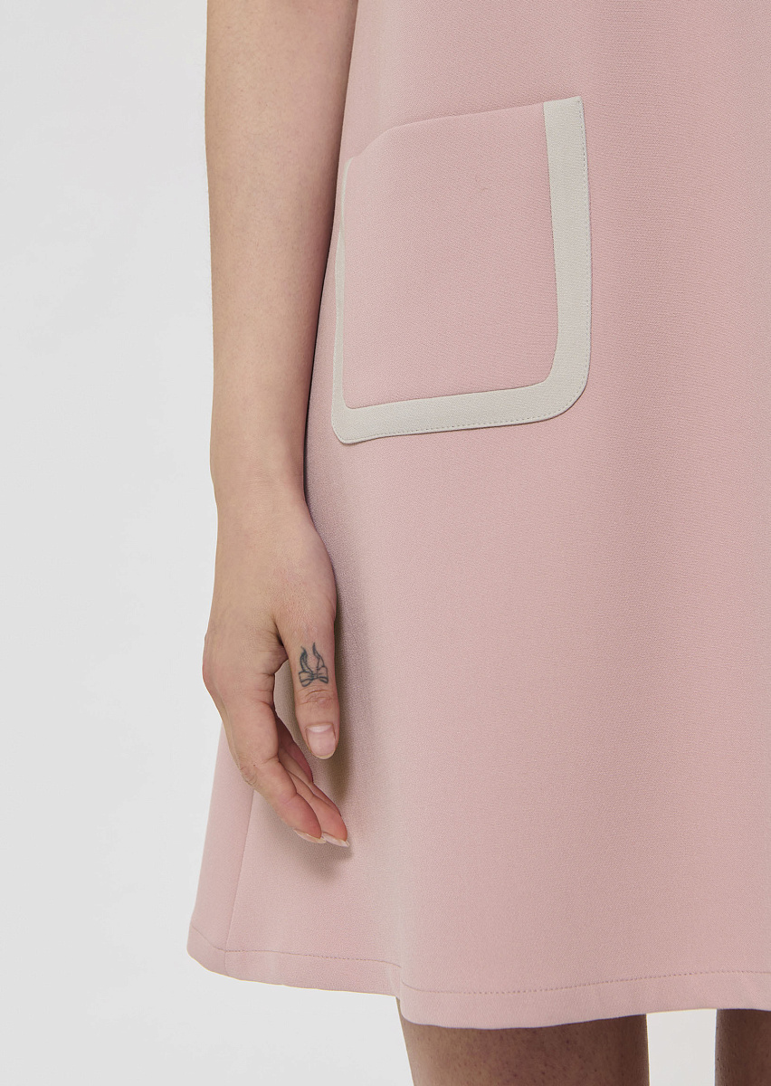 Rubina розовое платье из двойной ткани