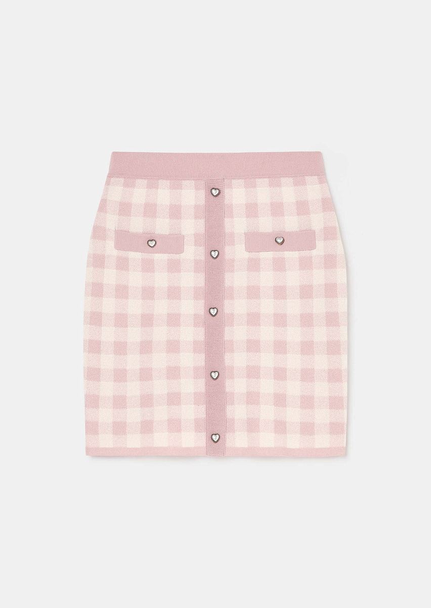 Jani розовая юбка в клетку виши