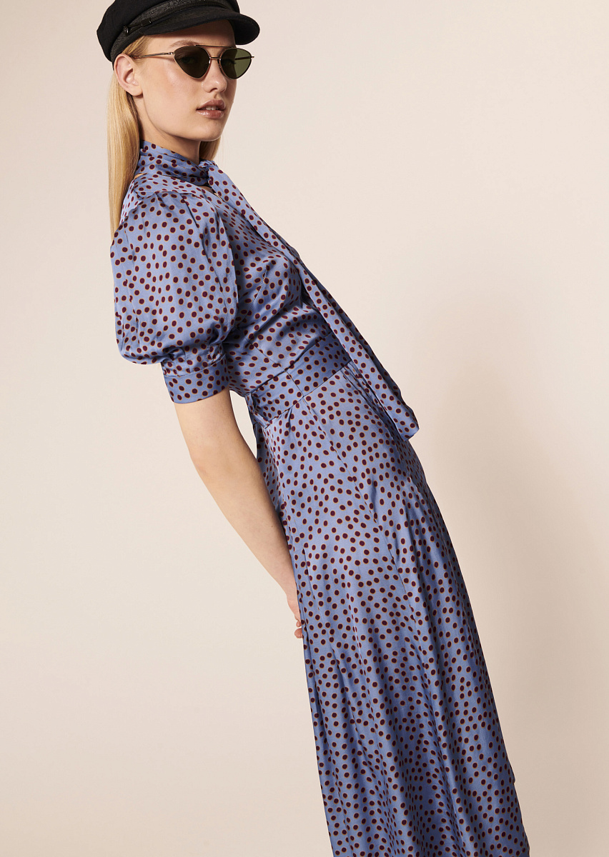 Ranya атласное платье с принтом в горошек Ranya атласное платье с принтом в горошек