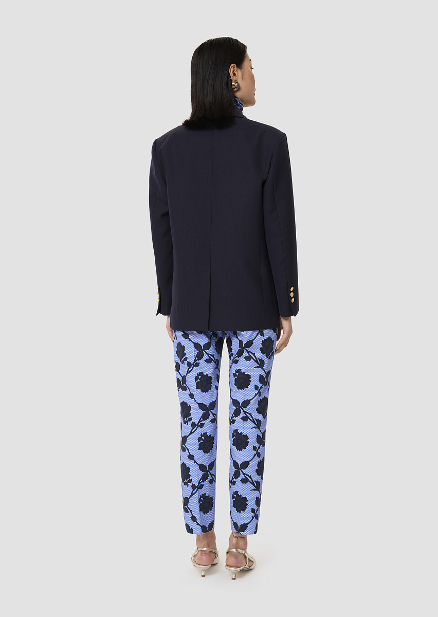 Valentin жакет темно-синего цвета из костюмной шерсти