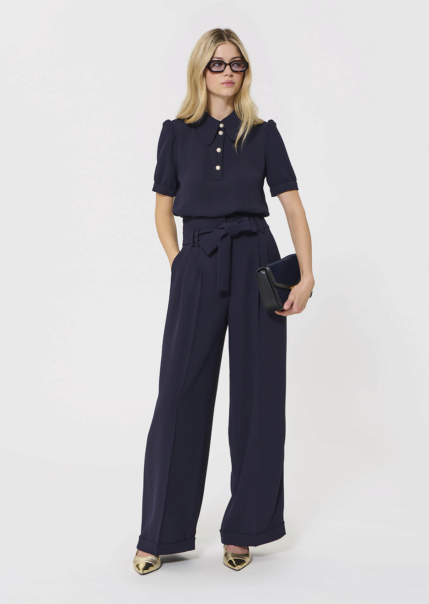 Tonino темно-синий топ из крепа