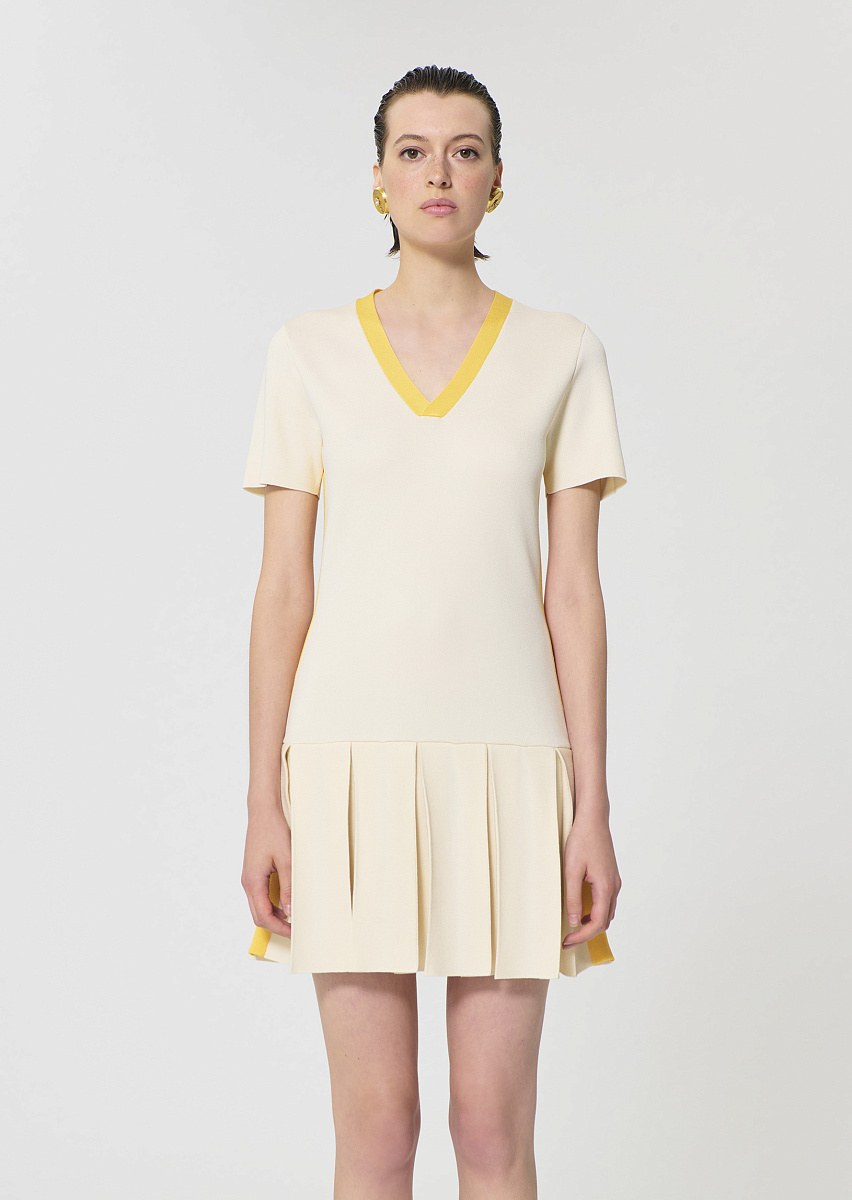 Ricca платье в цвете экрю из технологичного трикотажа