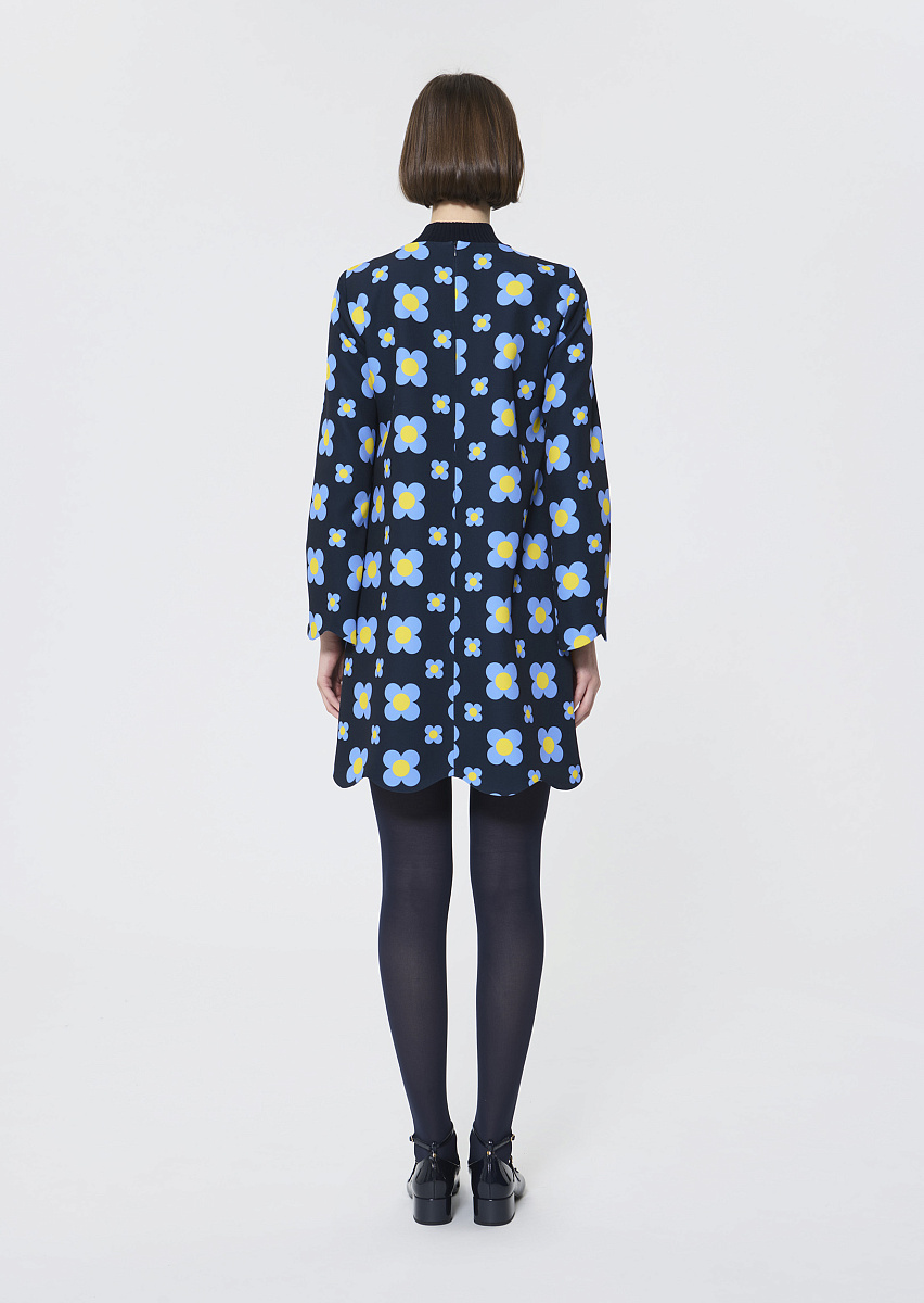 Ruoda темно-синее платье с цветочным принтом