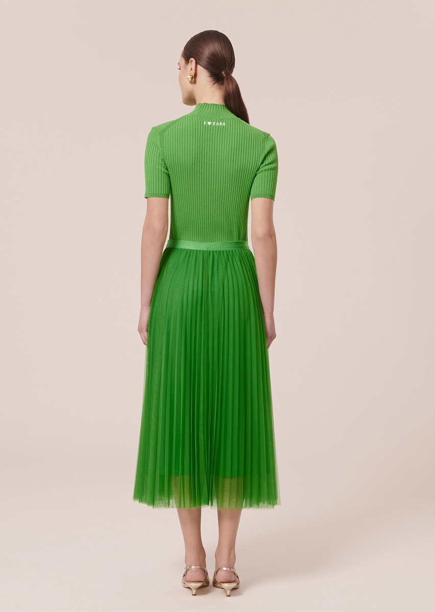 Juillet юбка из зеленого плиссированного тюля