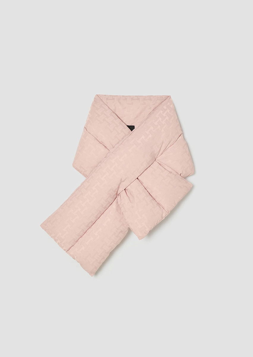 Daria пудрово-розовый дутый шарф-пуховик