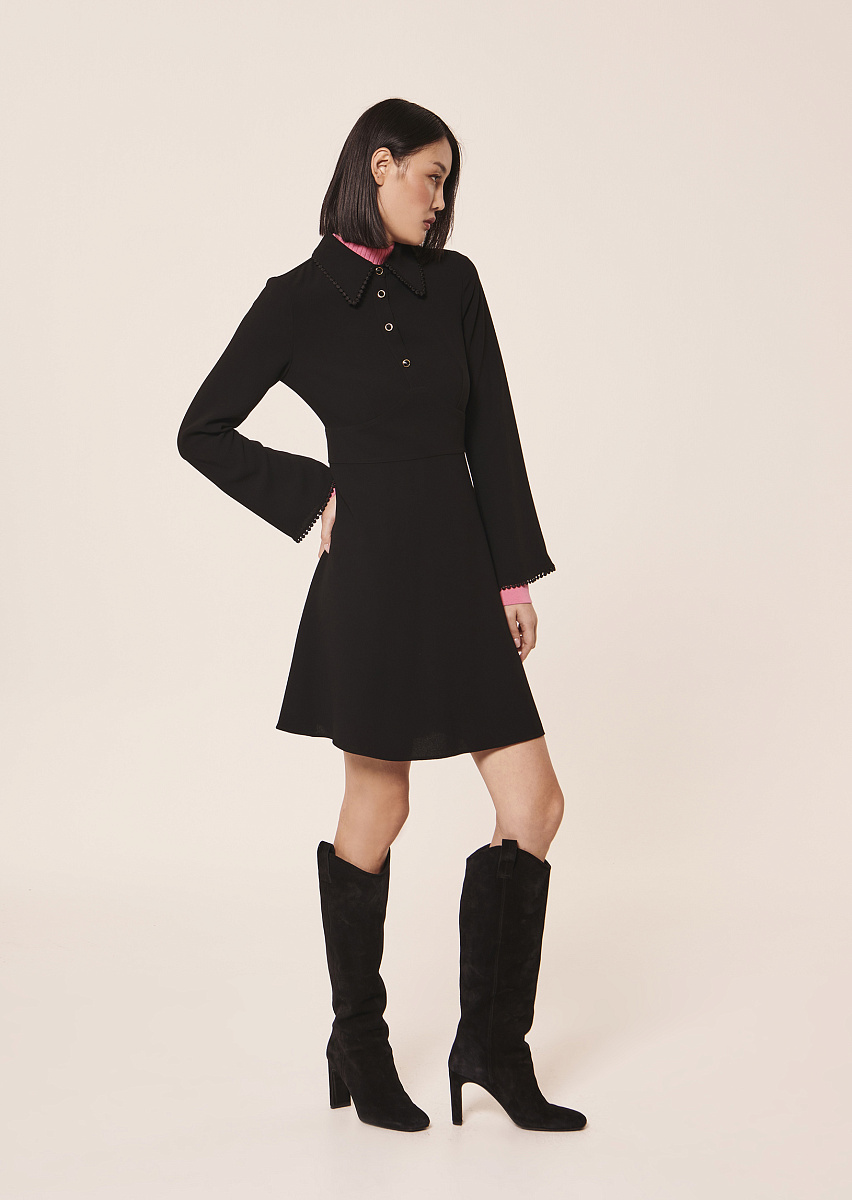 Rielle платье из крепа в черном цвете Rielle платье из крепа в черном цвете