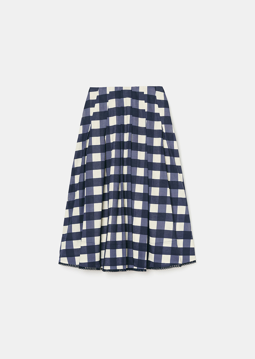 Javoue юбка в клетку темно-синего цвета