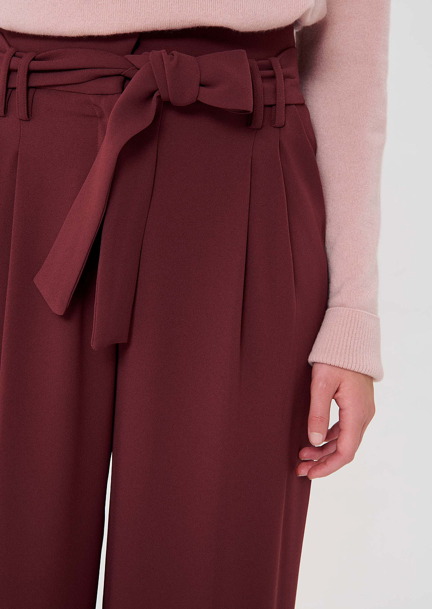 Pia бордовые брюки из крепа Pia бордовые брюки из крепа