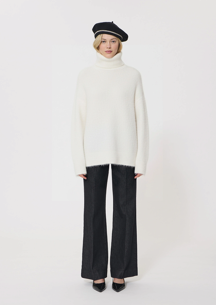 Pocciolia свитер цвета экрю из смеси альпака и шерсти Pocciolia свитер цвета экрю из смеси альпака и шерсти