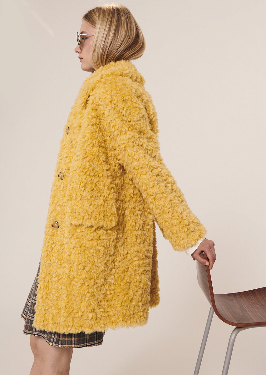 Mael желтое пальто из искусственного меха Mael желтое пальто из искусственного меха
