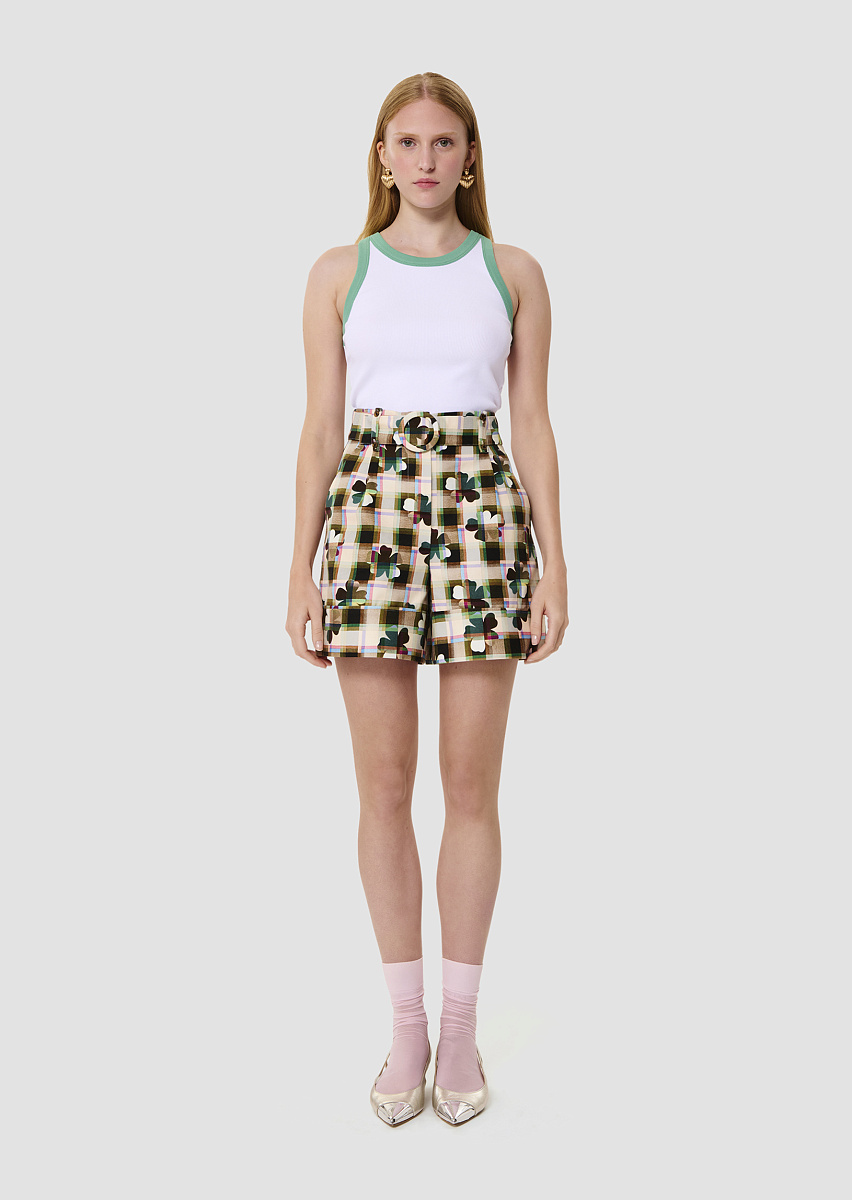 Trish топ в рубчик в цвете экрю