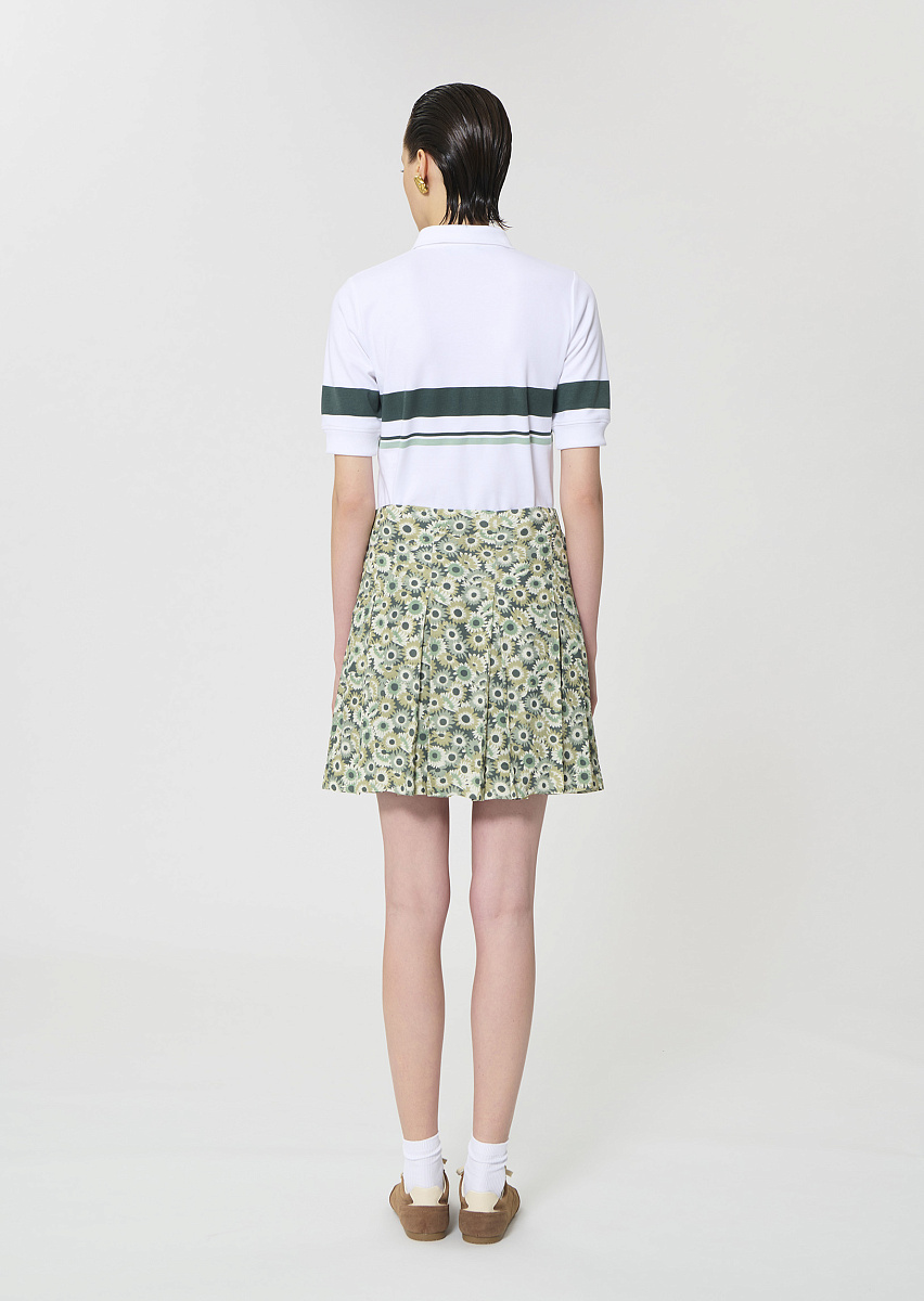 Justine зеленая юбка с цветочным принтом