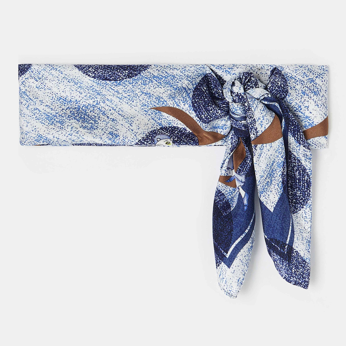 Elina голубой шелковый платок
