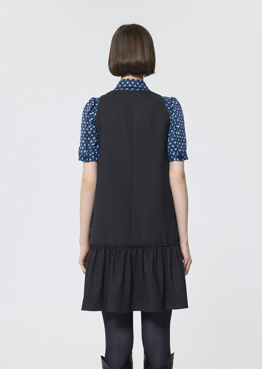 Rosabel серое платье с эффектом меланж