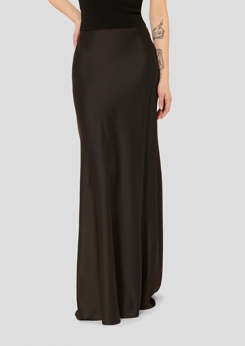 Jesta струящаяся черная юбка из атласа