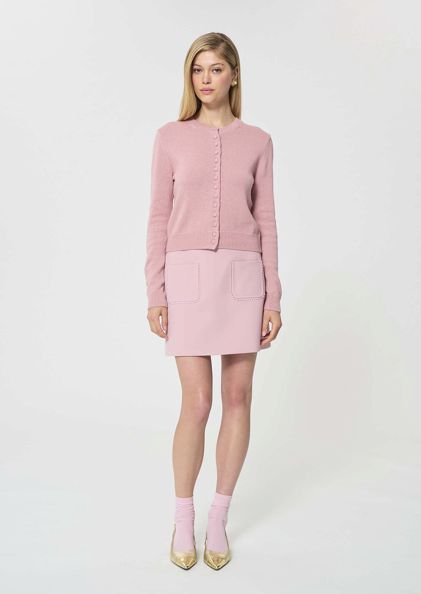 Gaia нежно-розовый кардиган из хлопка