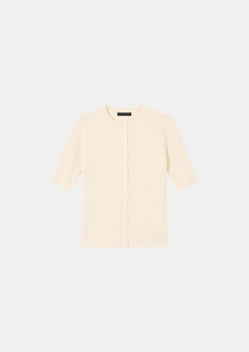 Gipsy кардиган в рубчик в цвете экрю