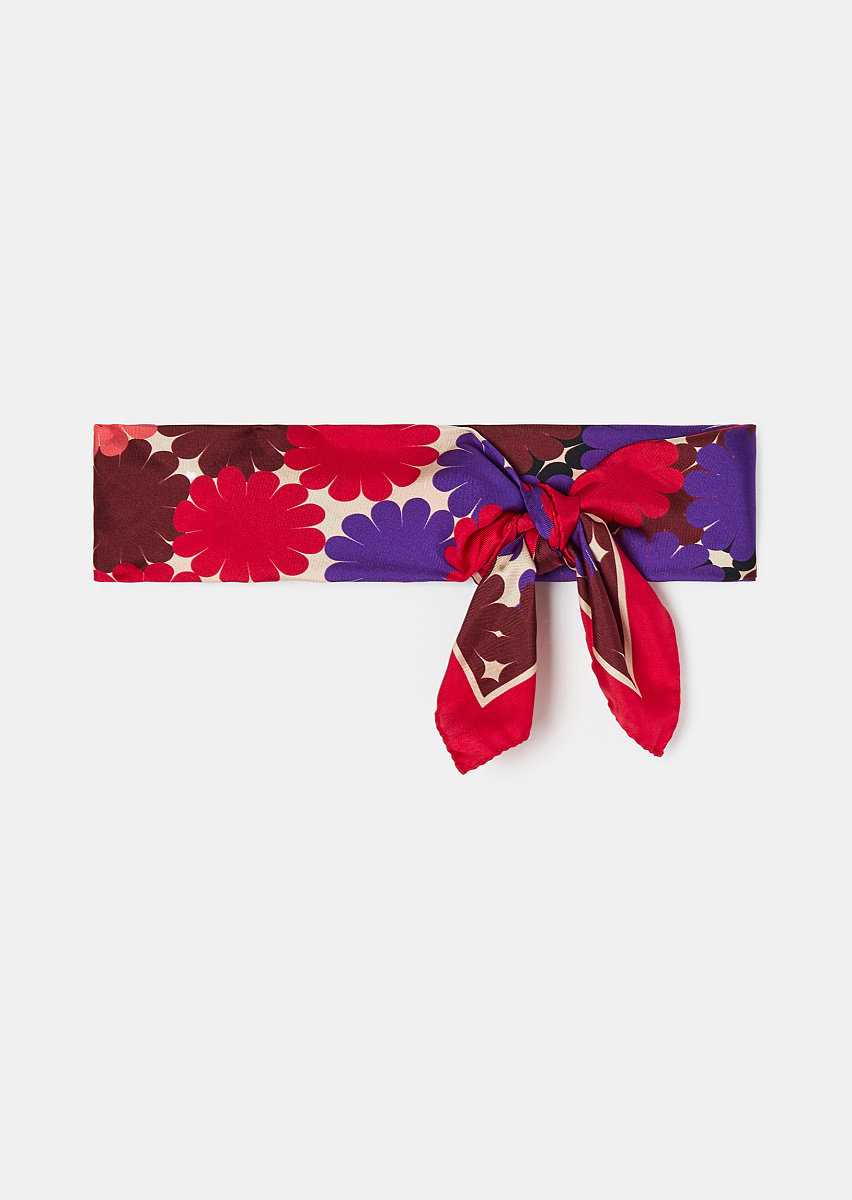 Edween шелковый платок с цветочным принтом в цвете экрю