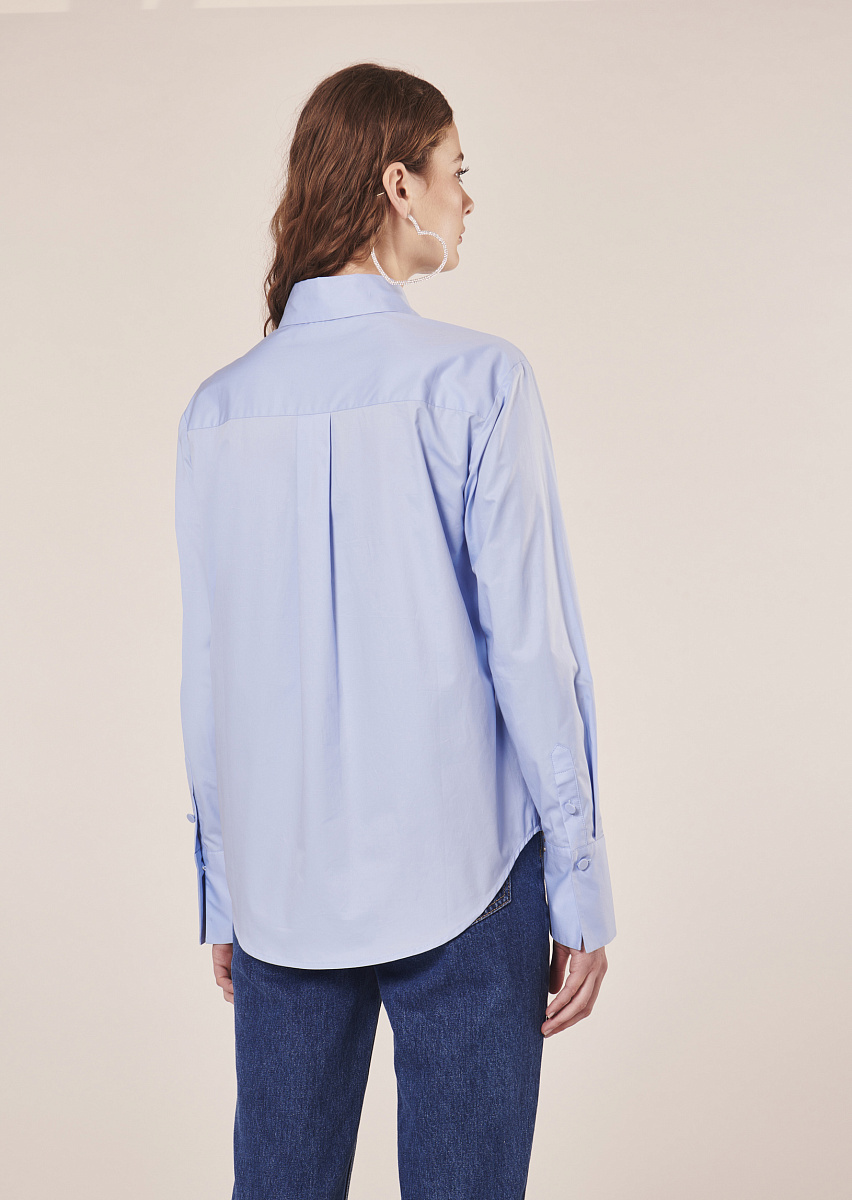 Clarence голубая блуза из поплина Clarence голубая блуза из поплина