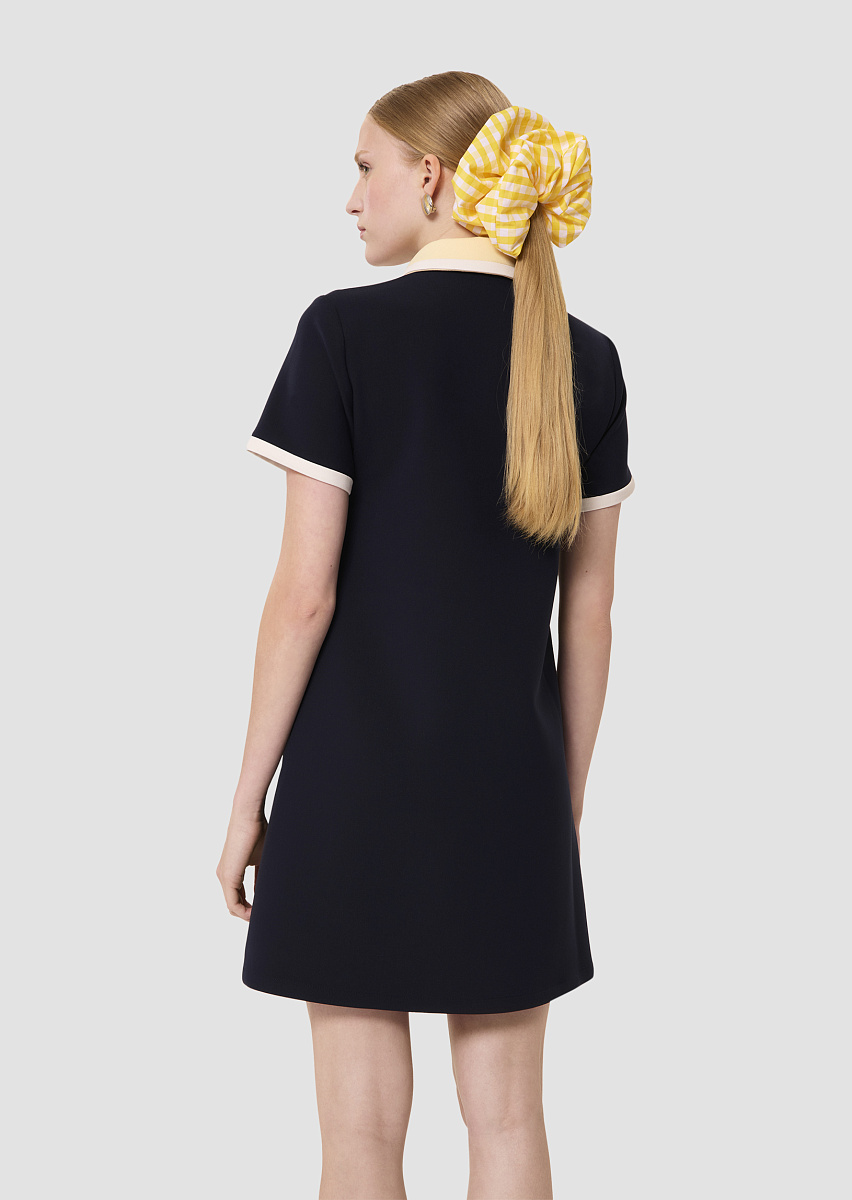 Темно-синее платье Ritournelle из двойной ткани