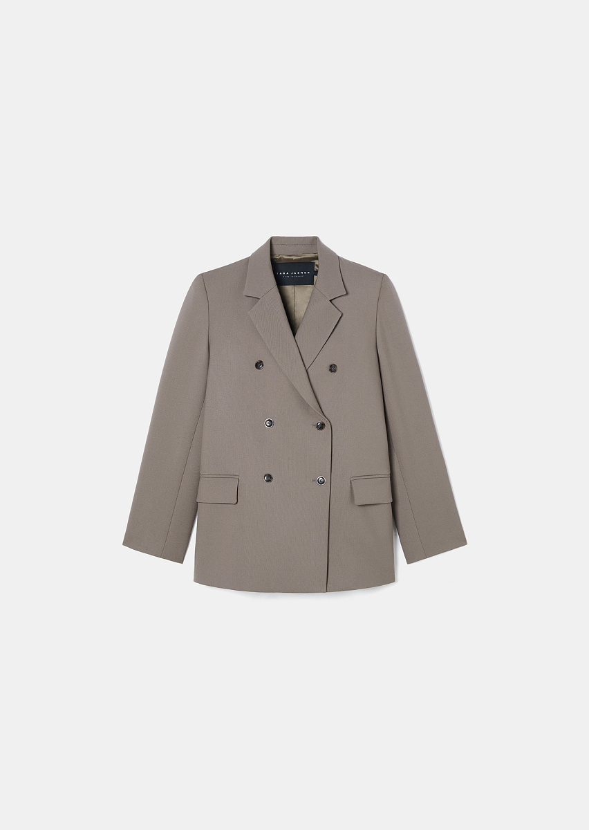 Valentino серо-коричневый жакет Valentino серо-коричневый жакет