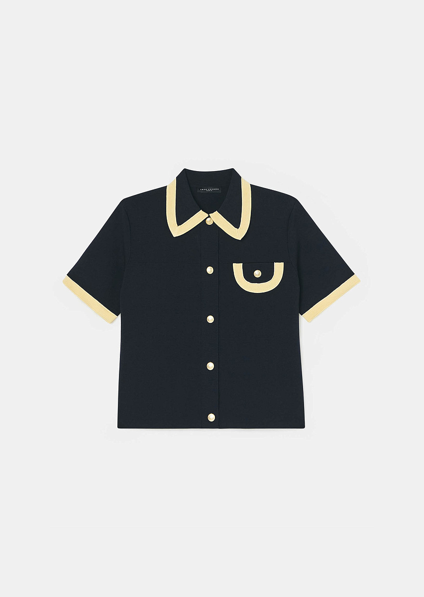 Pacha джемпер темно-синего цвета из плотного трикотажа