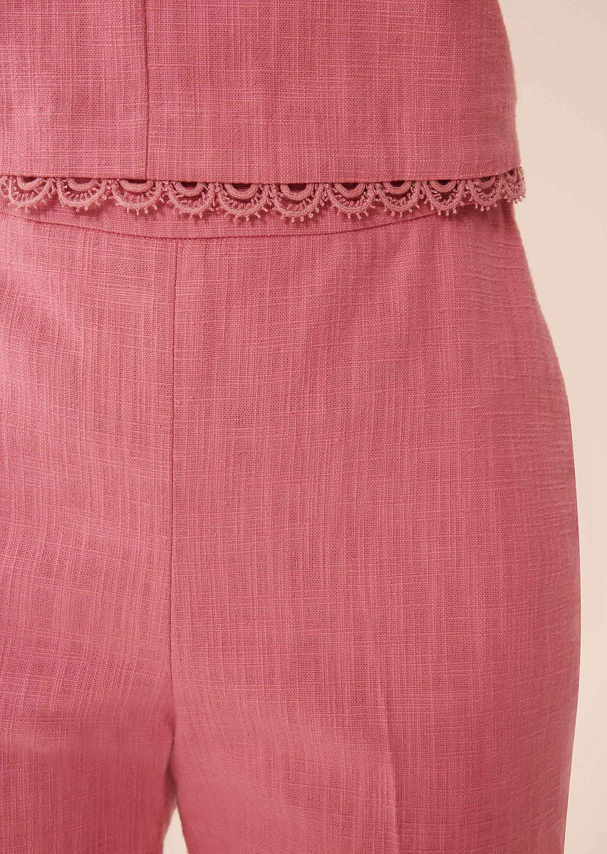 Розовые брюки Peasi из плотного хлопка