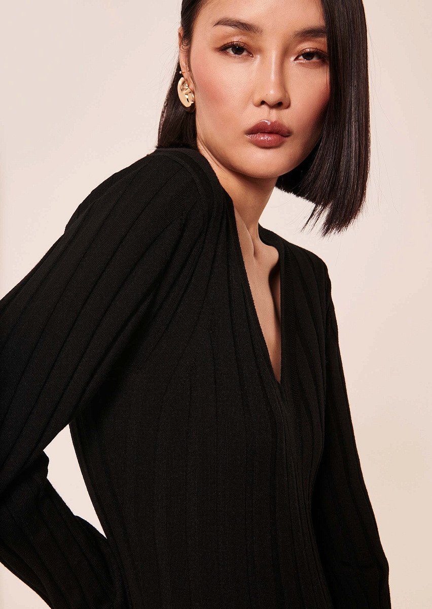 Ryoka черное платье из шерсти мериноса Ryoka черное платье из шерсти мериноса