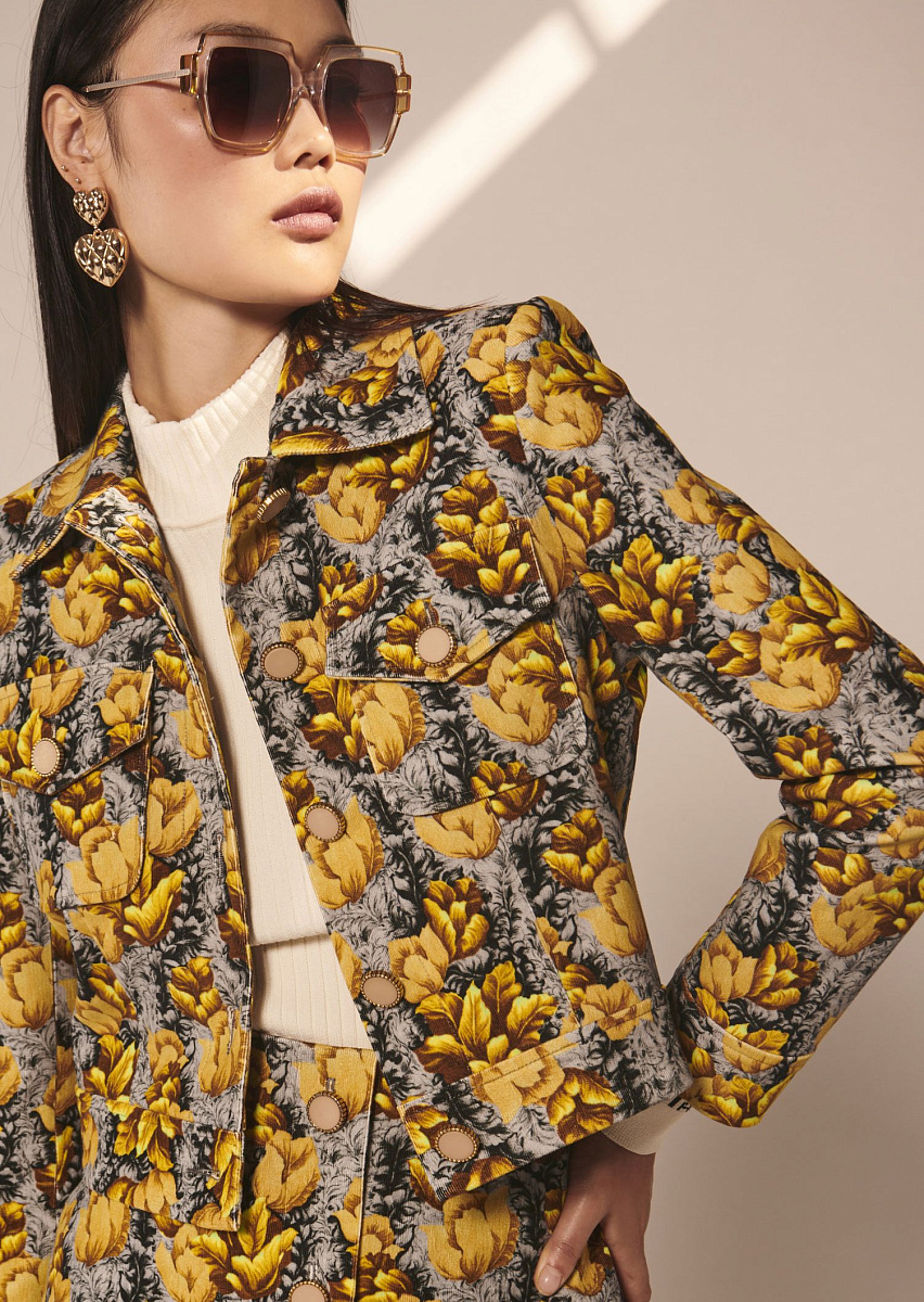 Vascano серый жакет с цветочным принтом Vascano серый жакет с цветочным принтом