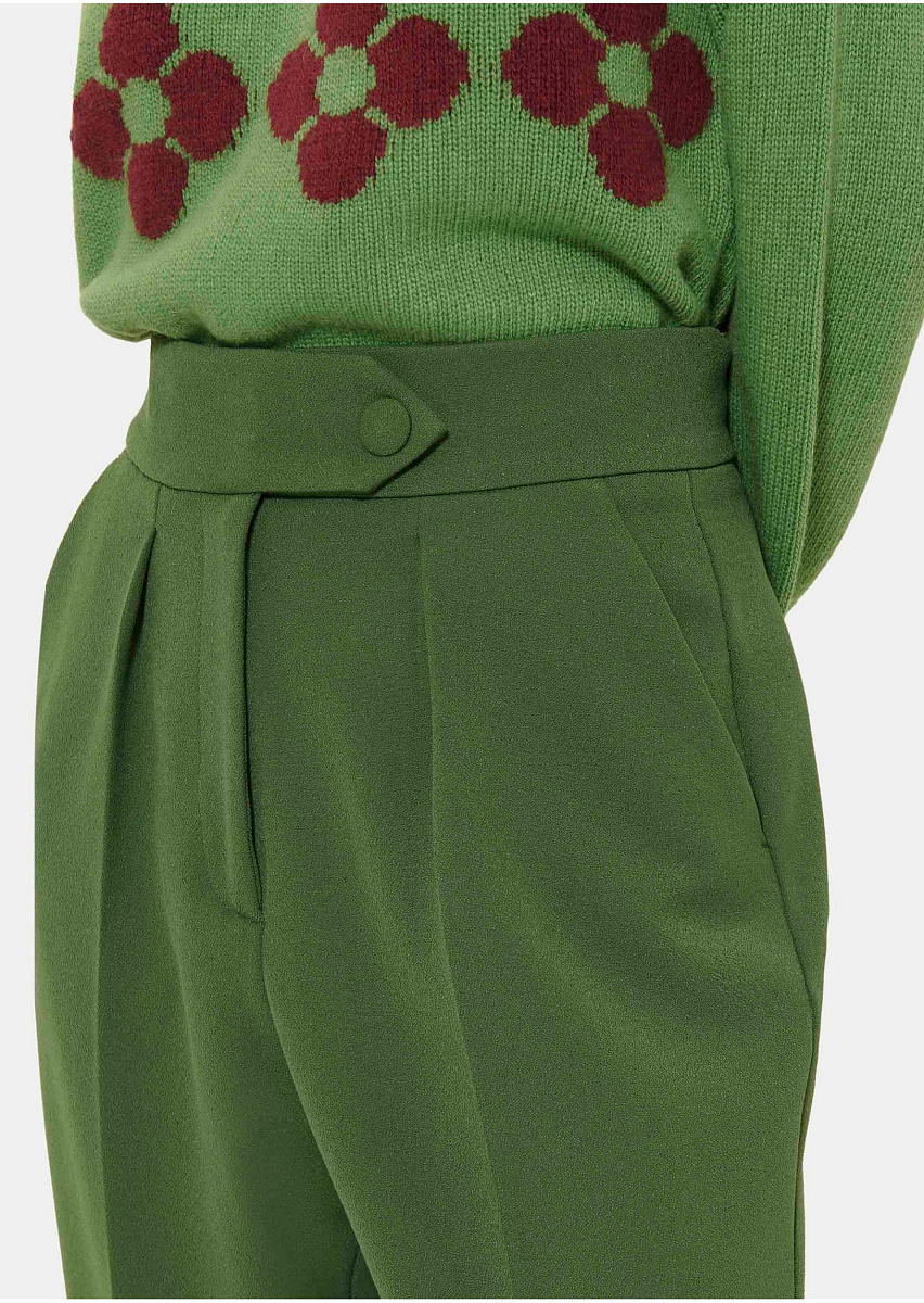 Paaso зеленые брюки из крепа Paaso зеленые брюки из крепа