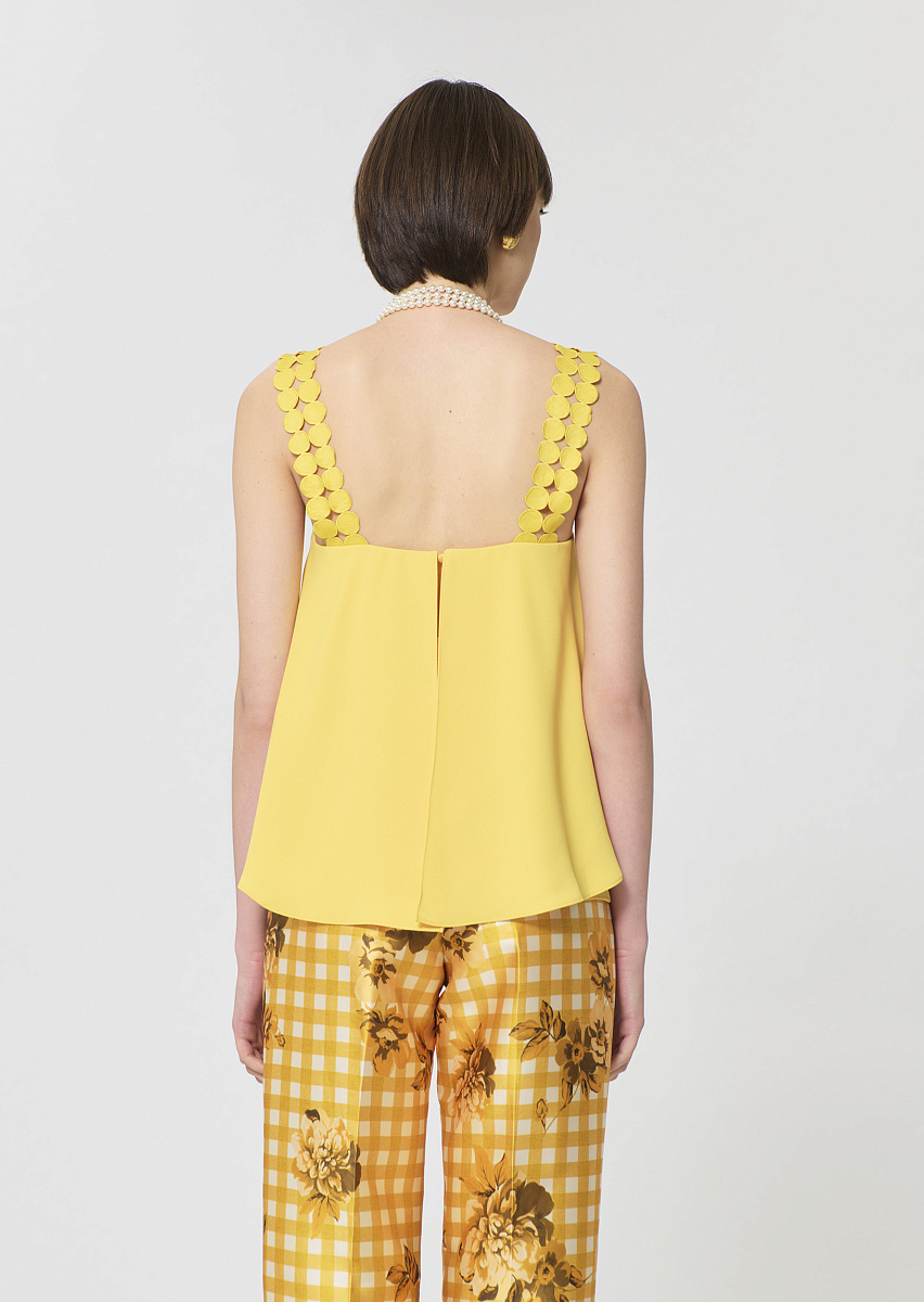 Tosca желтый топ из струящегося крепа