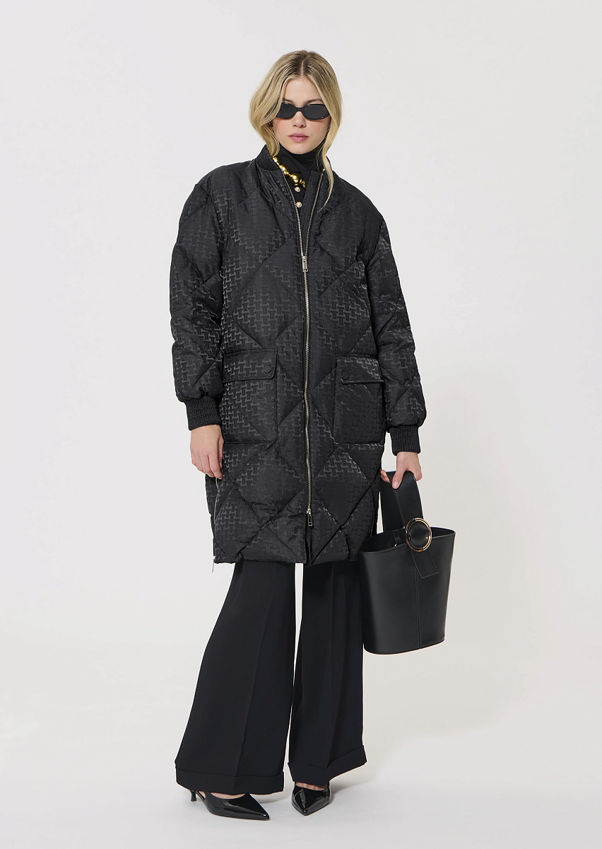Danielle черный пуховик с монограммой