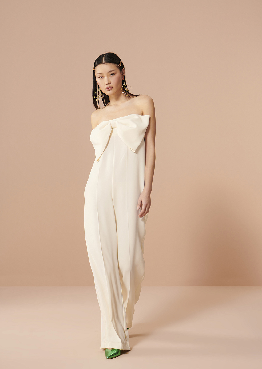 Комбинезон Cœur из крепа в цвете экрю Комбинезон Cœur из крепа в цвете экрю