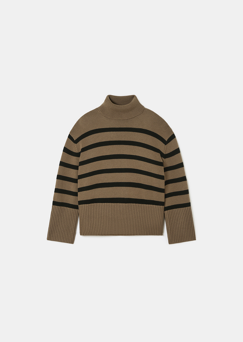 Pacome серо-коричневый свитер в черную полоску Pacome серо-коричневый свитер в черную полоску