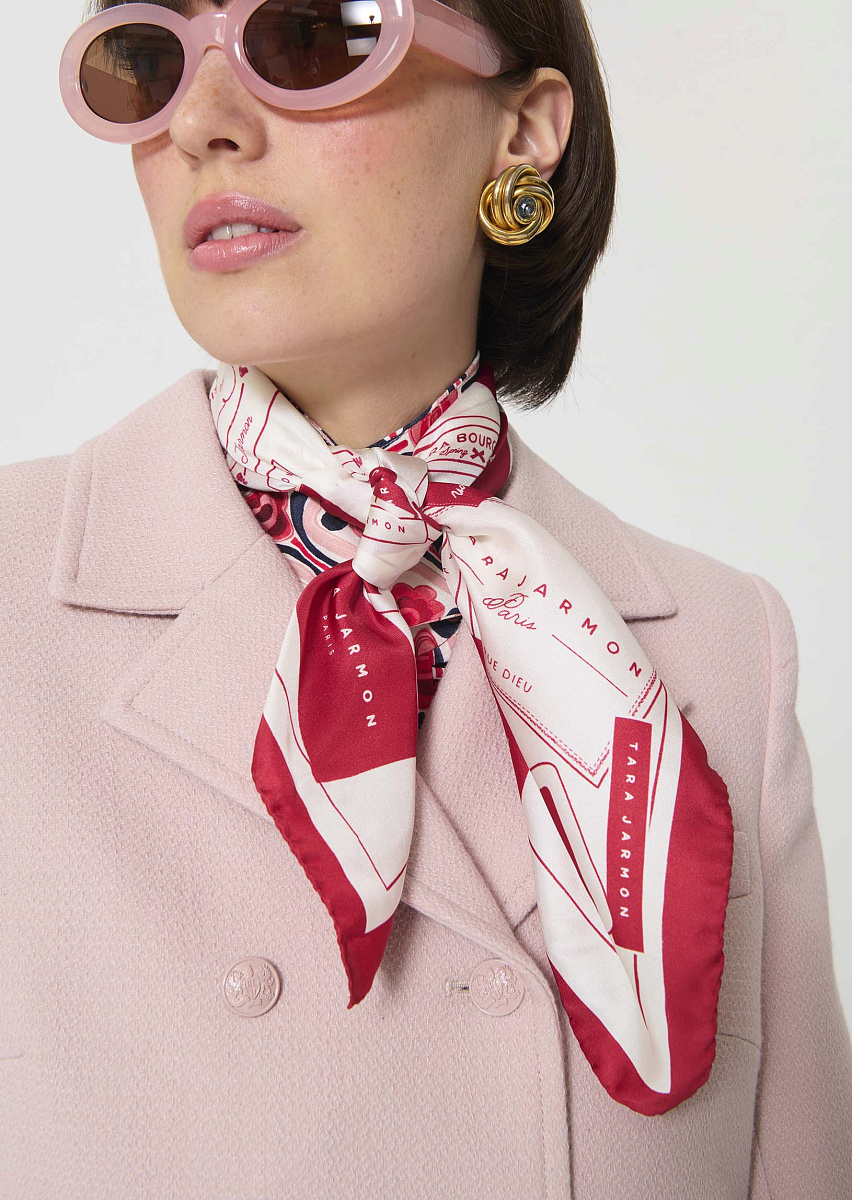 Eline шелковый платок с принтом в красном цвете Eline шелковый платок с принтом в красном цвете