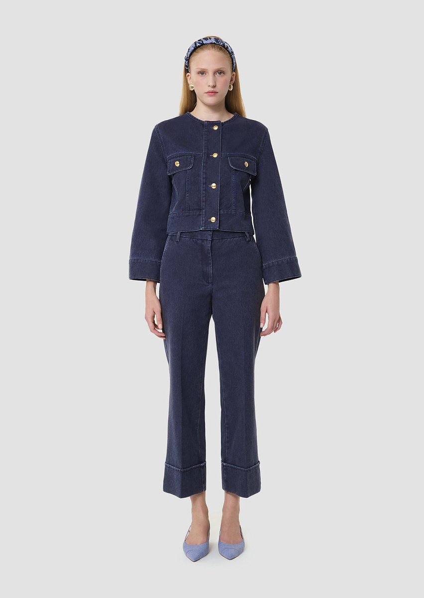 Vick синий жакет из необработанного денима Vick синий жакет из необработанного денима