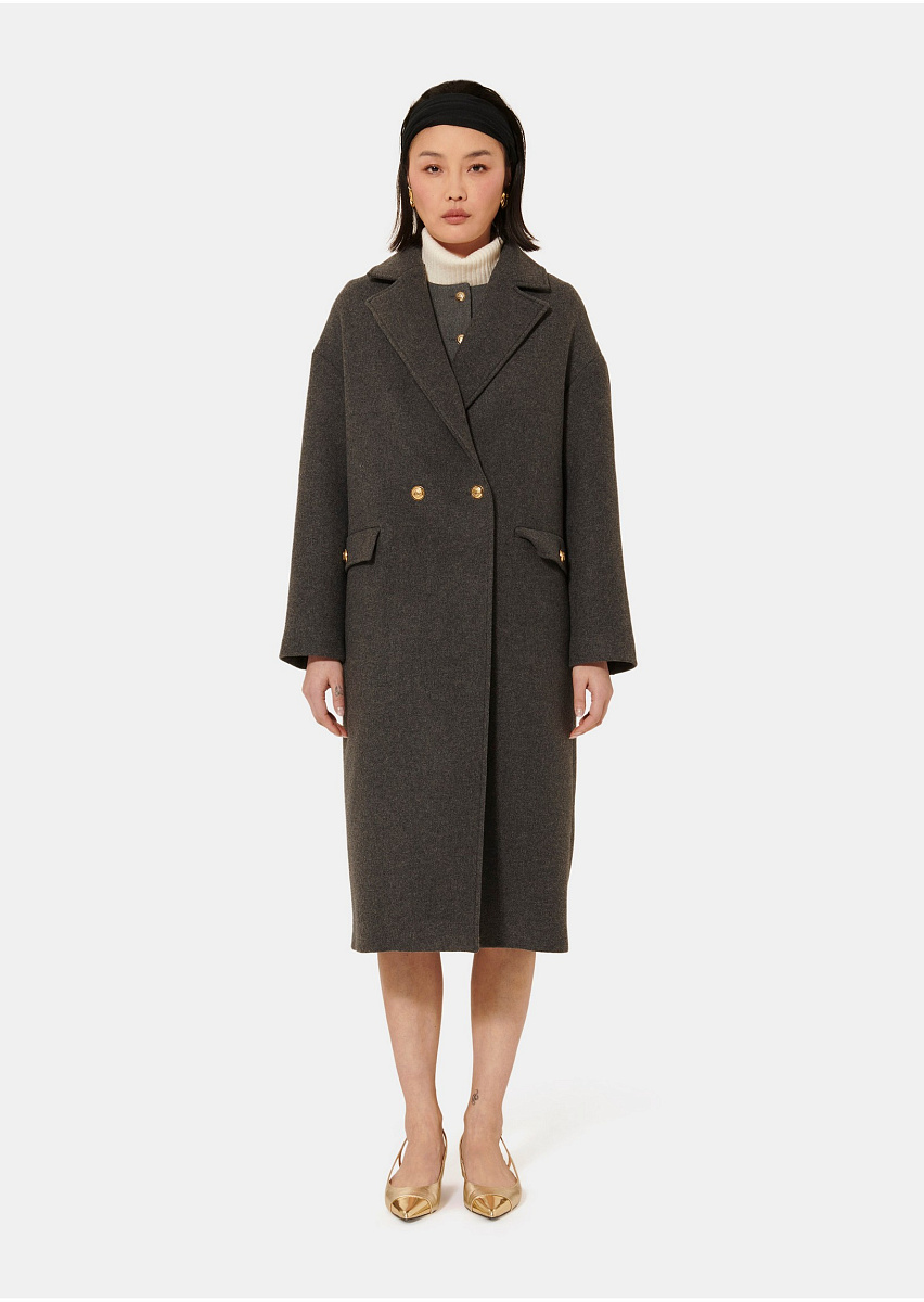 Серое пальто Milo из сукна типа "бушлат" Серое пальто Milo из сукна типа "бушлат"
