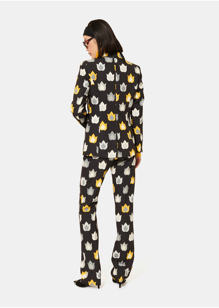 Черный жакет Vinicio с принтом Черный жакет Vinicio с принтом