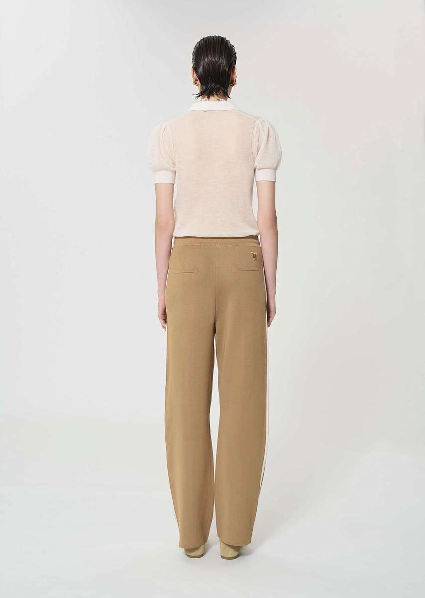 Parker бежевые брюки из технологичного трикотажа