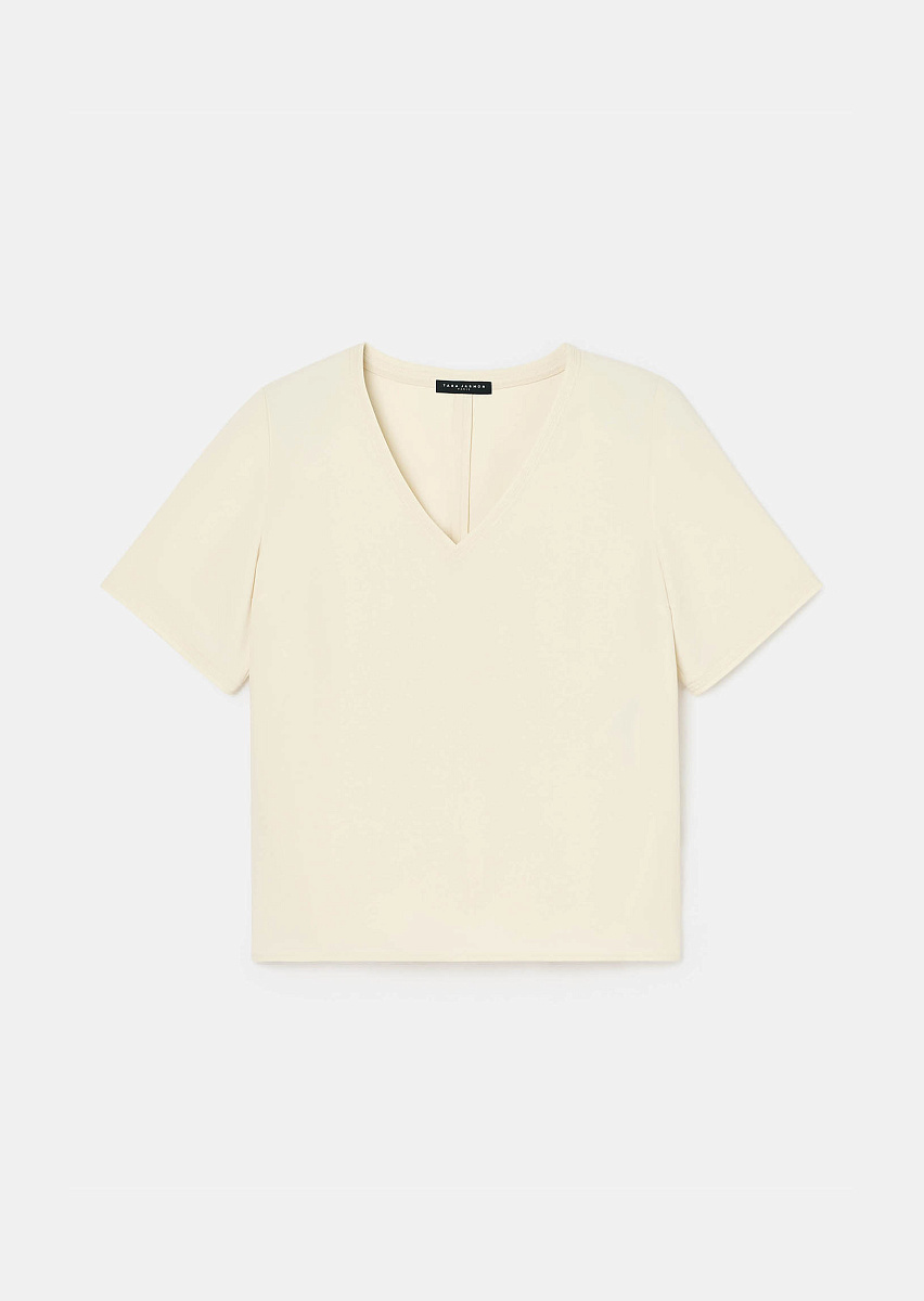 Топ из крепа цвета экрю Toscane Топ из крепа цвета экрю Toscane